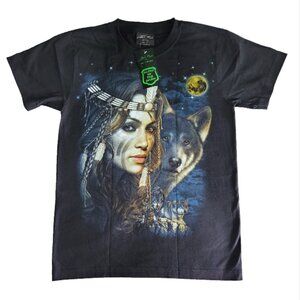 Jay's Rock T-shirt Size Small Unisex Glow in the Dark Wolf Motif Large Graphic